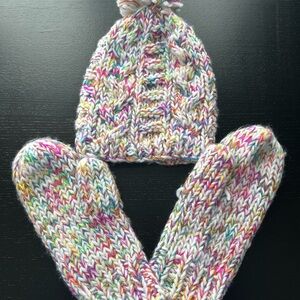 5/$25 Colorful Knit Hat and Mittens Set